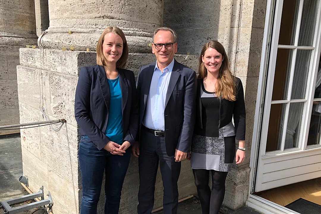 Christin Hasken, Swanhild Klink und OB Andreas Mucke anlässlich Climathon Wuppertal