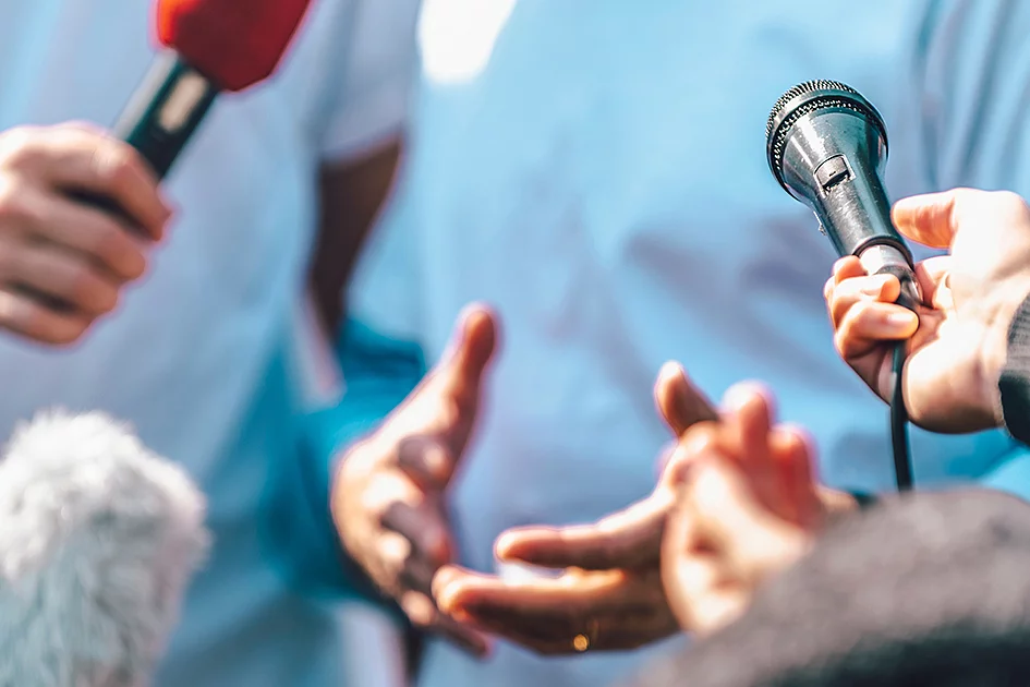 Interview mit Journalisten Interview